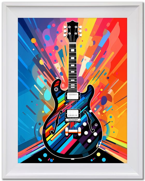 Guitar in Vibrant Colors