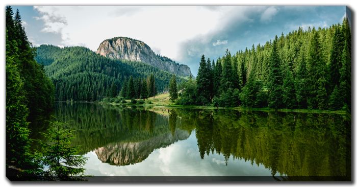 Mountain Reflected In Tranquil Lake