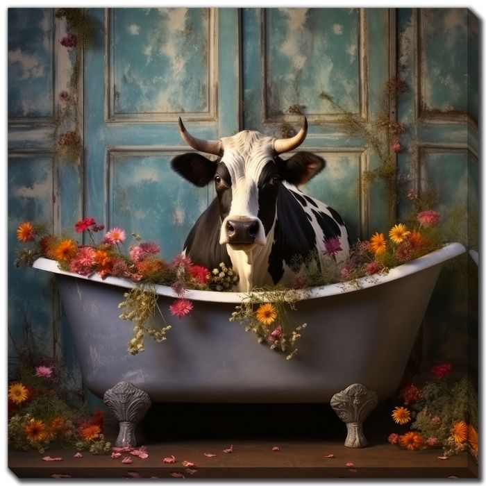 Bathroom Jungle Joy Cow