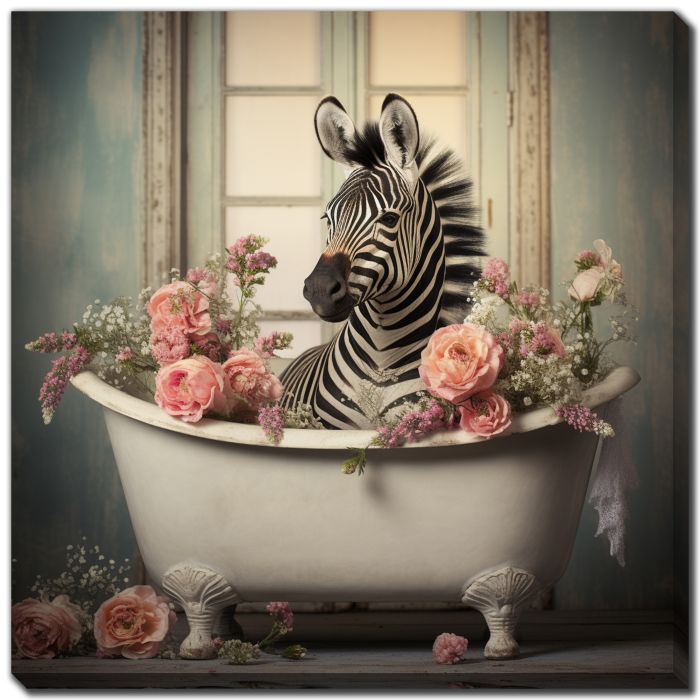 Playful Zebra Bath II