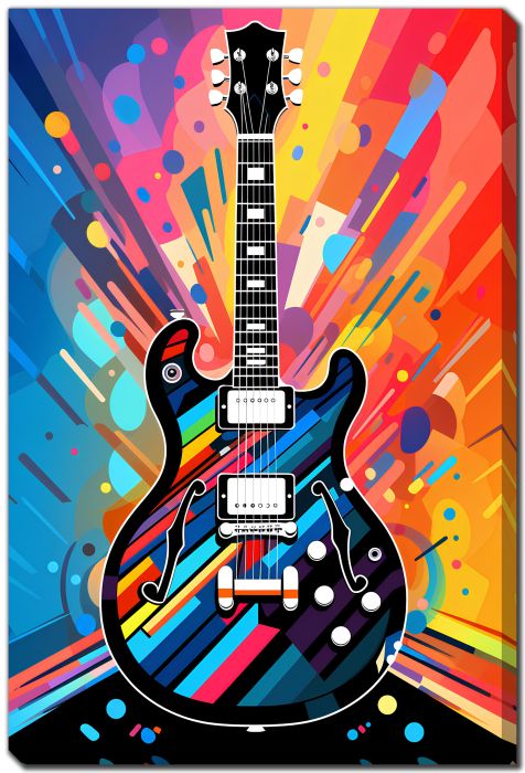 Guitar in Vibrant Colors