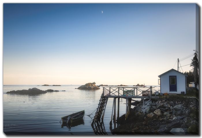 Rocks In Harbour Wharf Boat Stage