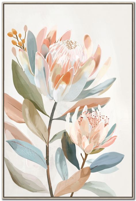 Pastel Proteas I