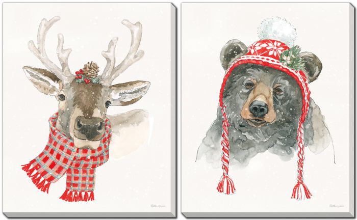 Winter Animals Set Of 2