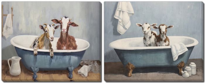 Bathtub Goats Set of 2